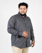 Classic Mini Check Full Sleeve Shirt – Navy Blue & Brown