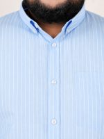 Classic Stripe Full Sleeve Shirt – Sky Blue & White - Image 2