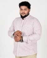 Classic Stripe Full Sleeve Shirt – White & Red