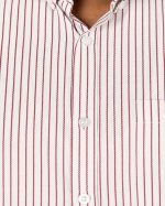Classic Stripe Full Sleeve Shirt – White & Red - Image 2