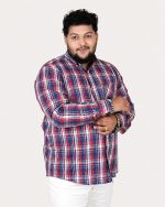 Classic Check Full Sleeve Shirt – Red, Navy & White - Image 4