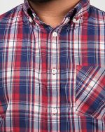Classic Check Full Sleeve Shirt – Red, Navy & White - Image 2